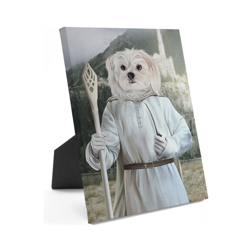 Crown and Paw - Standing Canvas The White Sorcerer - Custom Standing Canvas 8" x 10" / Background 1
