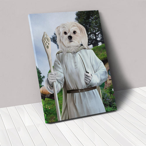 Crown and Paw - Canvas The White Sorcerer - Custom Pet Canvas 8" x 10" / Background 2