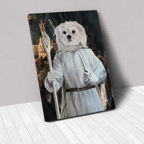 Crown and Paw - Canvas The White Sorcerer - Custom Pet Canvas 8" x 10" / Background 3