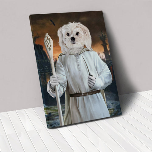 Crown and Paw - Canvas The White Sorcerer - Custom Pet Canvas 8" x 10" / Background 4