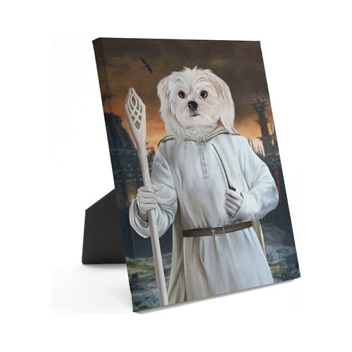 Crown and Paw - Standing Canvas The White Sorcerer - Custom Standing Canvas 8" x 10" / Background 4
