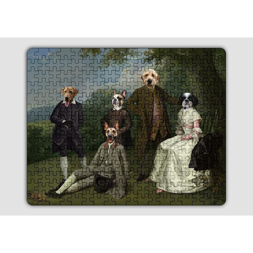 Crown and Paw - Puzzle The Family Picnic (Five Pets) - Custom Puzzle Family C