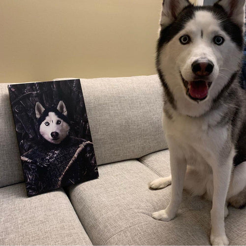 Crown and Paw - Canvas The Lone Wolf - Custom Pet Canvas