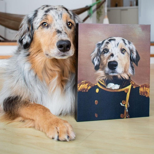 Crown and Paw - Canvas The Admiral - Custom Pet Canvas 8" x 10" / Unframed