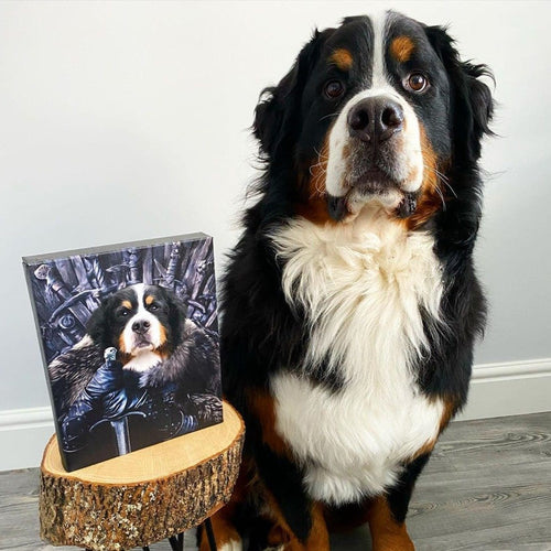 Crown and Paw - Canvas The King in the North - Custom Pet Canvas