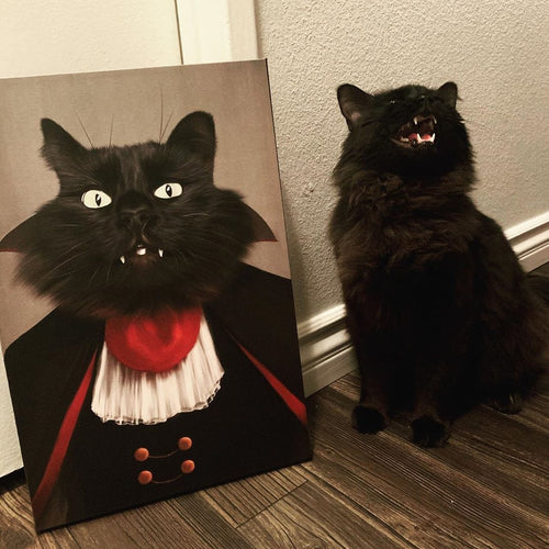 Crown and Paw - Canvas The Vampire - Custom Pet Canvas