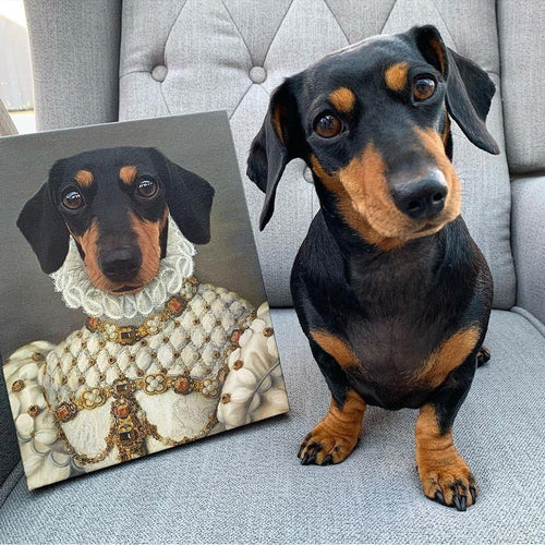 Crown and Paw - Canvas The Princess - Custom Pet Canvas