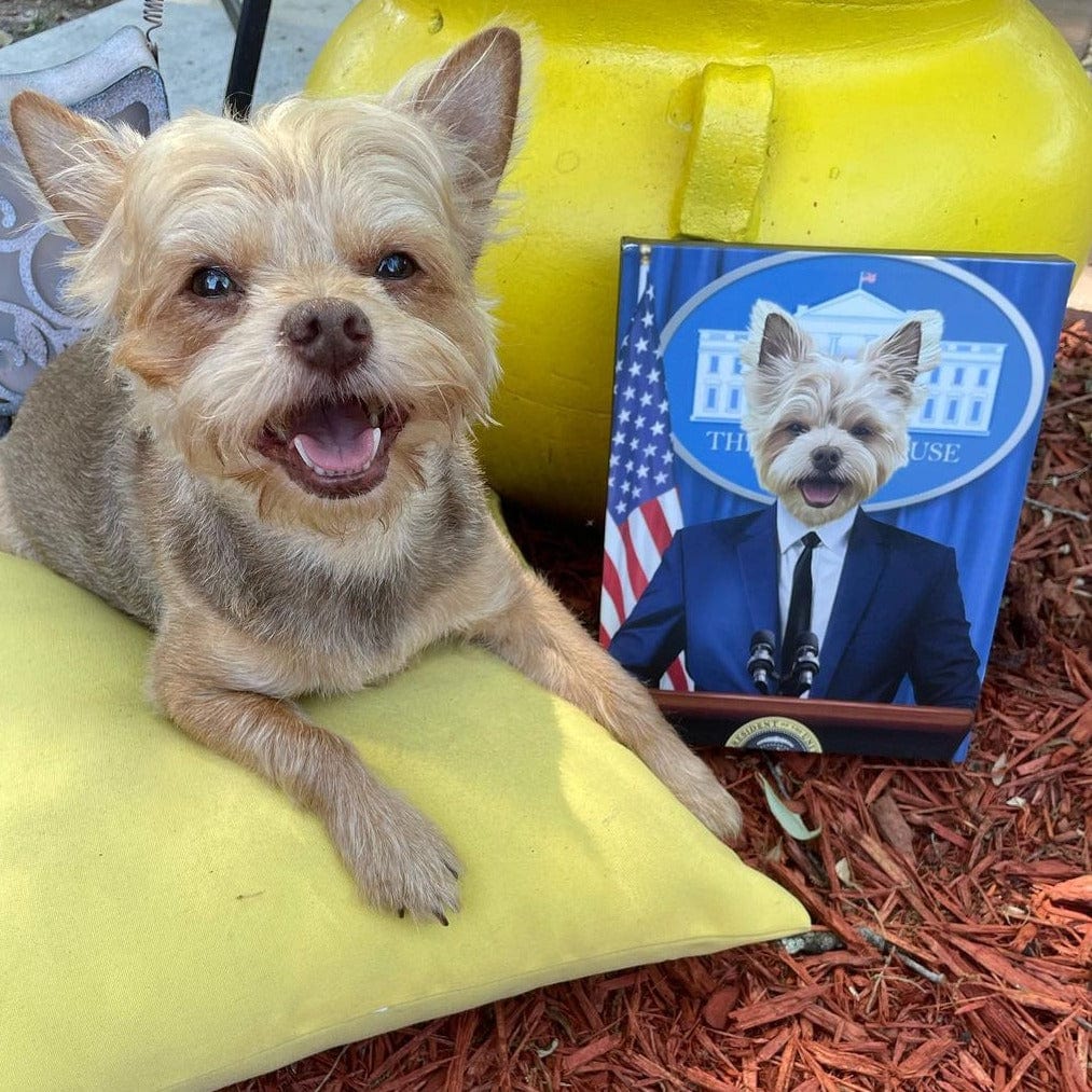 Crown and Paw - Canvas The Pawresident - Custom Pet Canvas