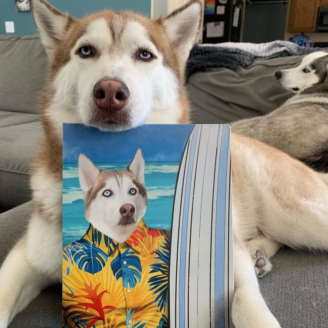 Crown and Paw - Canvas The Surfer - Custom Pet Canvas