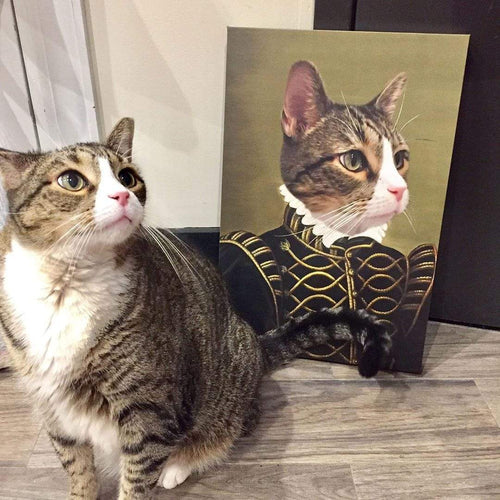 Crown and Paw - Canvas The Noble - Custom Pet Canvas