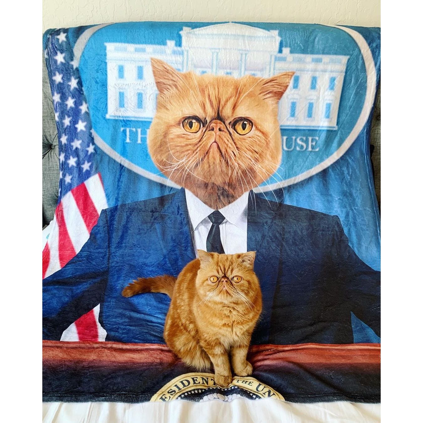 The Pawresident - Custom Pet Blanket