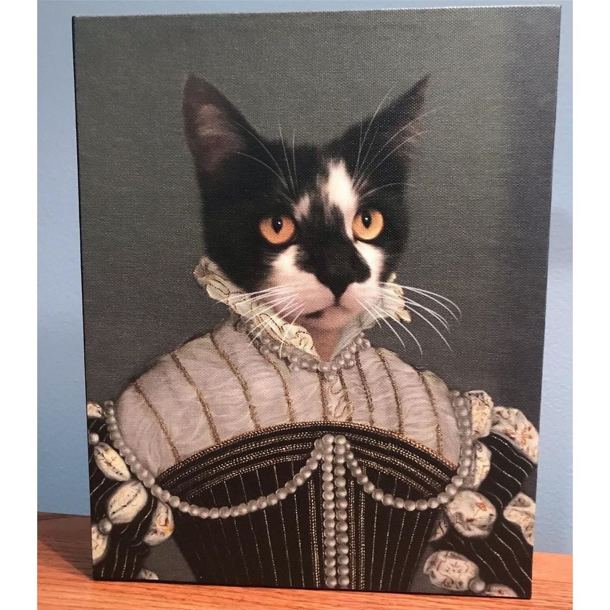 Crown and Paw - Canvas The Pearled Lady - Custom Pet Canvas