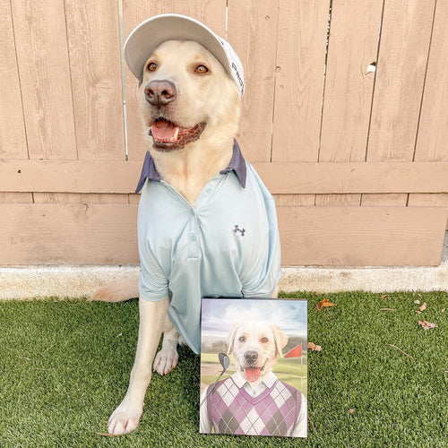 Crown and Paw - Canvas The Golfer - Custom Pet Canvas
