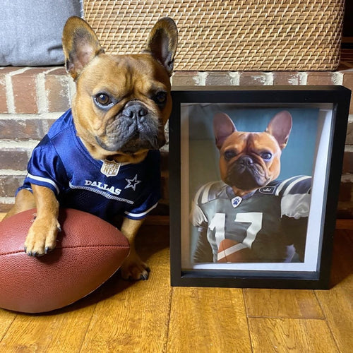 Crown and Paw - Poster The Football Player - Custom Pet Poster