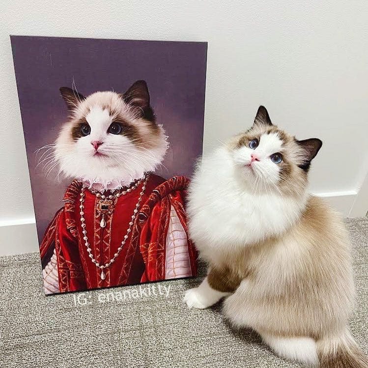 Crown and Paw - Canvas The Queen of Roses - Custom Pet Canvas