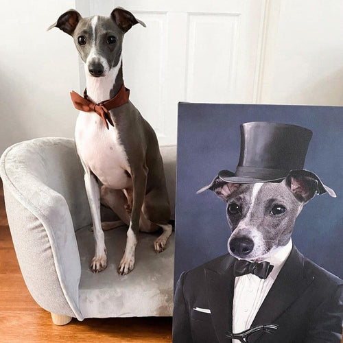 Crown and Paw - Canvas The Gentleman - Custom Pet Canvas 8" x 10" / Unframed