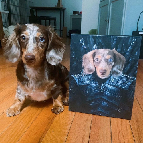 Crown and Paw - Canvas The Night King - Custom Pet Canvas