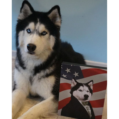 Crown and Paw - Canvas The Ambassador - USA Flag Edition - Custom Pet Canvas