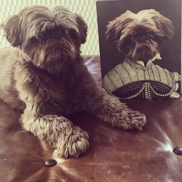 Crown and Paw - Canvas The Pearled Lady - Custom Pet Canvas