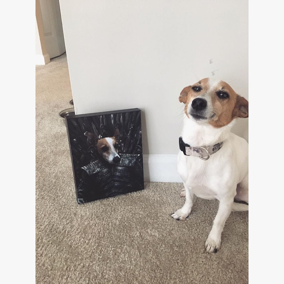 Crown and Paw - Canvas The Night King - Custom Pet Canvas