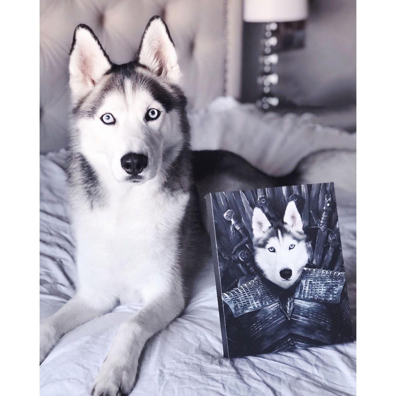 Crown and Paw - Canvas The Night King - Custom Pet Canvas