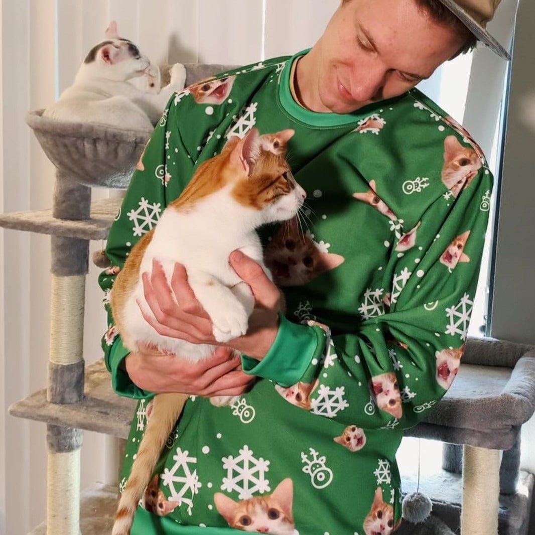 Pet Face Pattern Christmas Sweatshirt