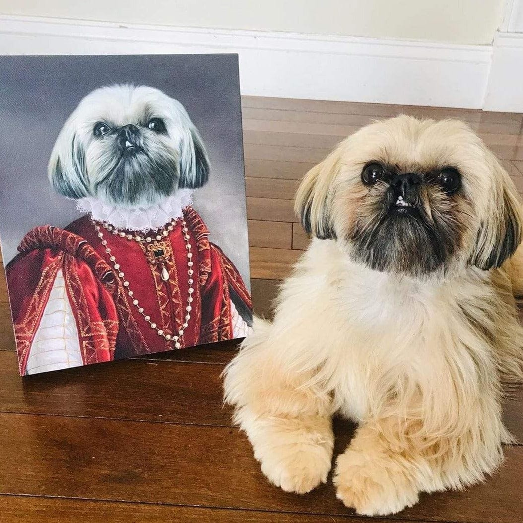 Crown and Paw - Canvas The Queen of Roses - Custom Pet Canvas