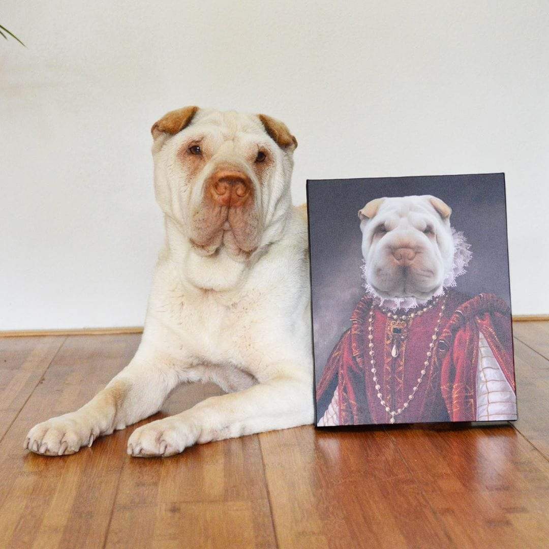 Crown and Paw - Canvas The Queen of Roses - Custom Pet Canvas