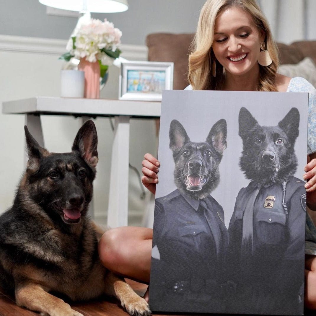 Crown and Paw - Canvas The Officers - Custom Pet Canvas