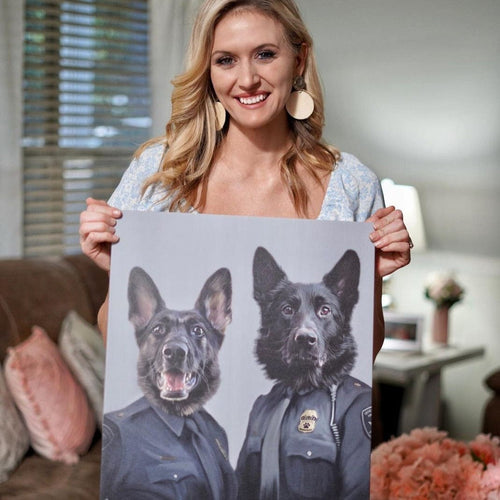 Crown and Paw - Canvas The Officers - Custom Pet Canvas
