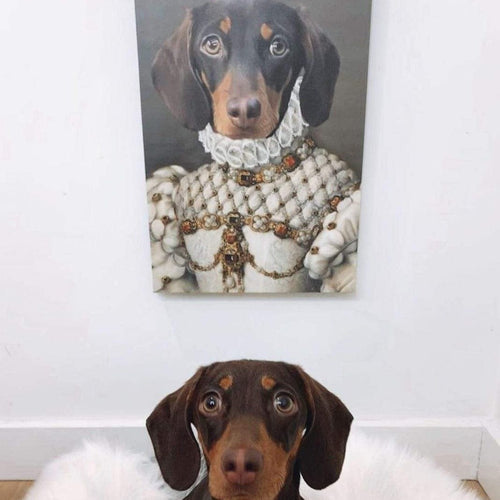 Crown and Paw - Canvas The Princess - Custom Pet Canvas