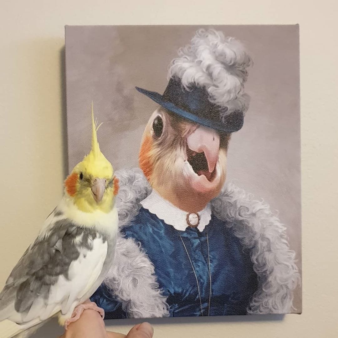 Crown and Paw - Canvas The Boa Lady - Custom Pet Canvas