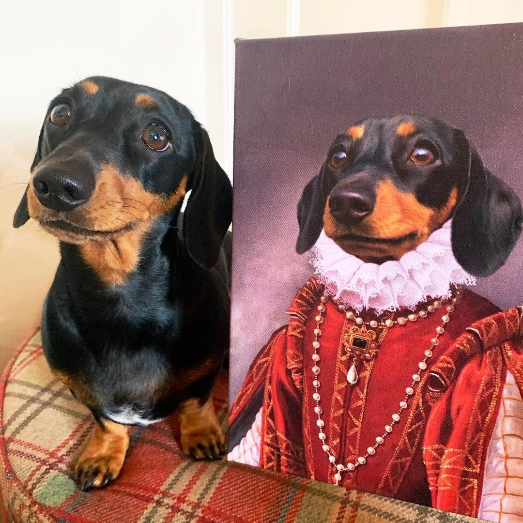 Crown and Paw - Canvas The Queen of Roses - Custom Pet Canvas