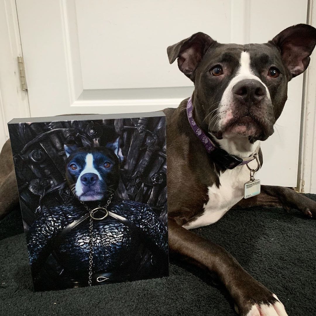 Crown and Paw - Canvas The Lady of the North - Custom Pet Canvas