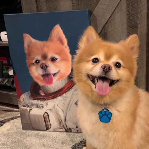 Crown and Paw - Canvas The Astronaut - Custom Pet Canvas