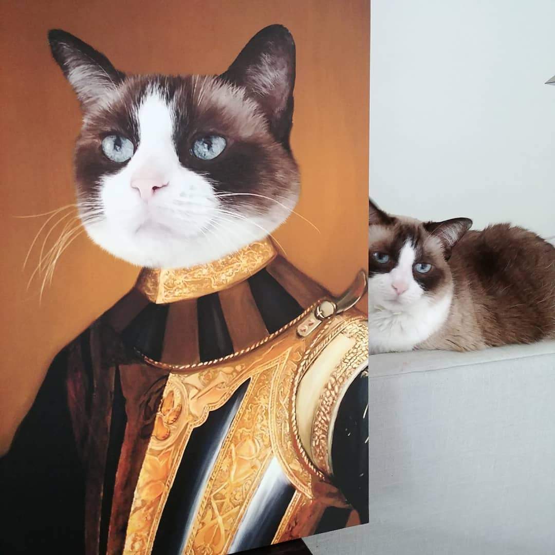 Crown and Paw - Canvas The Knight - Custom Pet Canvas