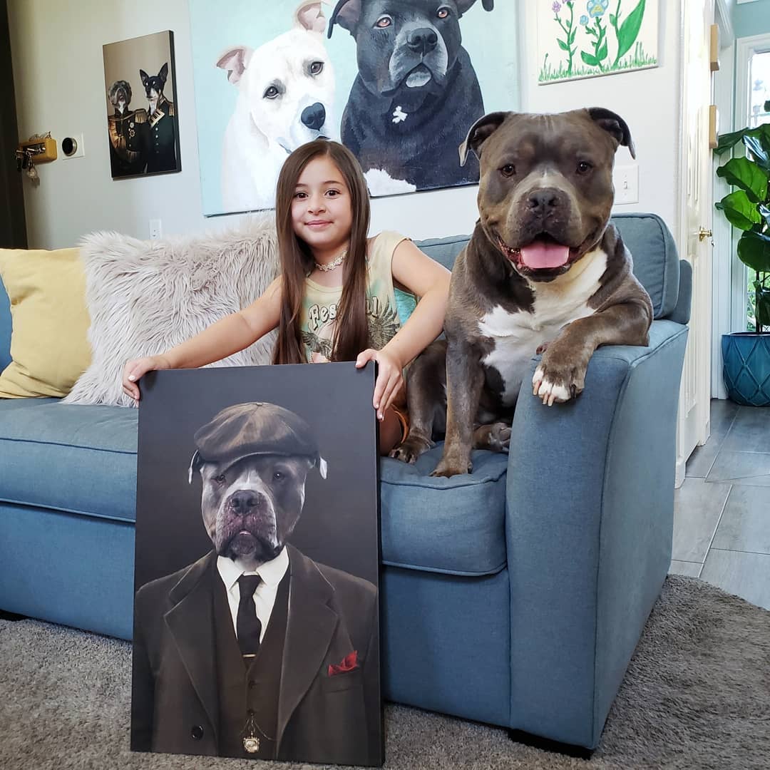 Crown and Paw - Canvas The British Gangster - Custom Pet Canvas