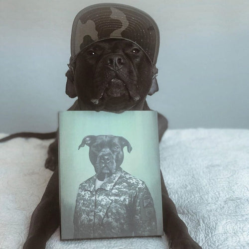 Crown and Paw - Canvas The Army Man - Custom Pet Canvas