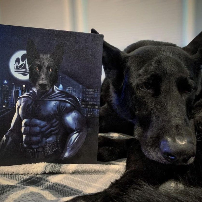 Crown and Paw - Canvas The Dark Hero - Custom Pet Canvas