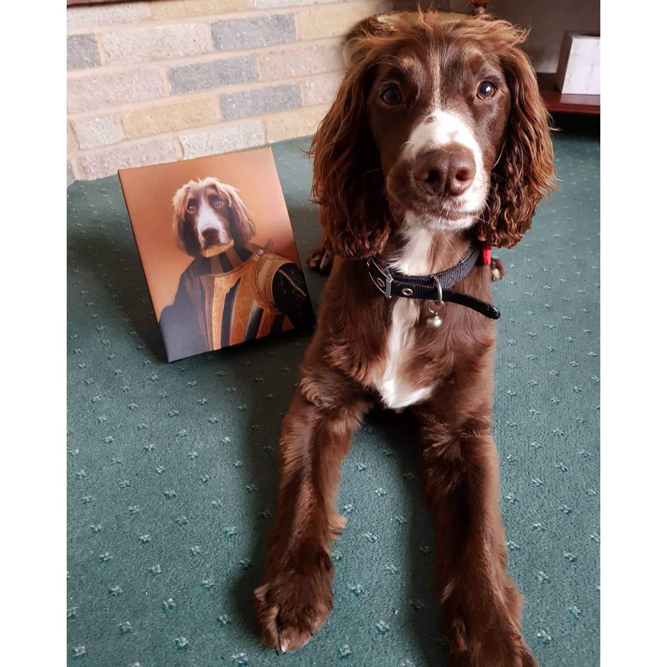 Crown and Paw - Canvas The Knight - Custom Pet Canvas