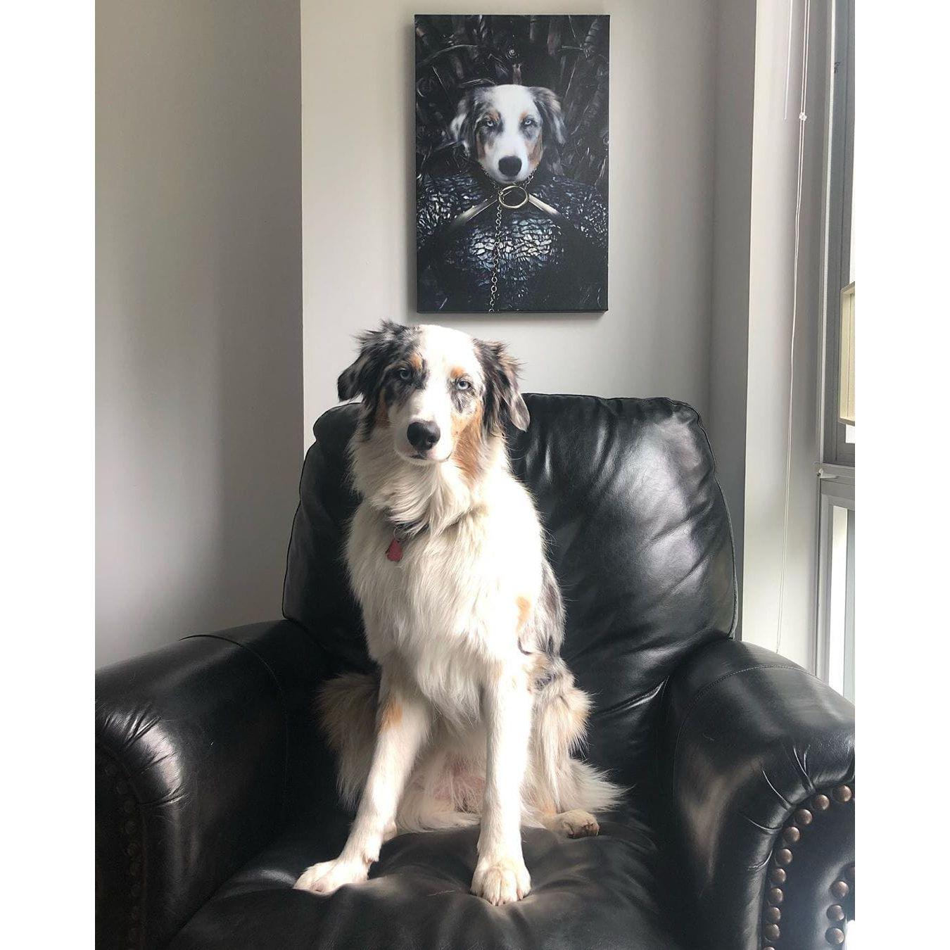 Crown and Paw - Canvas The Lady of the North - Custom Pet Canvas