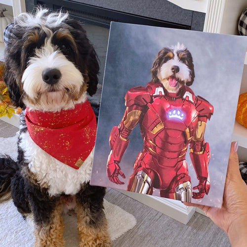 Crown and Paw - Canvas The Rich Hero - Custom Pet Canvas